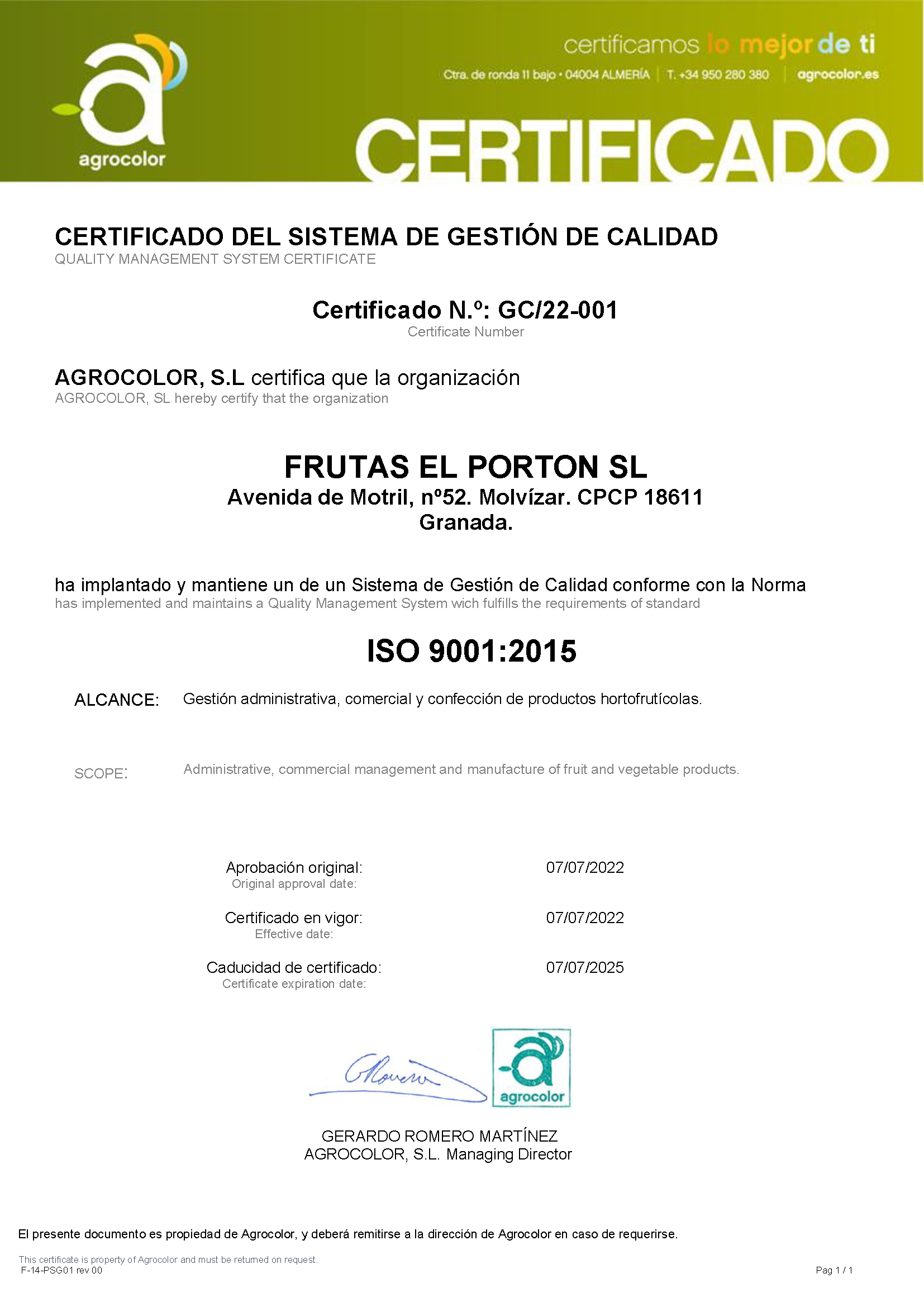 certificado iso 9001:2008